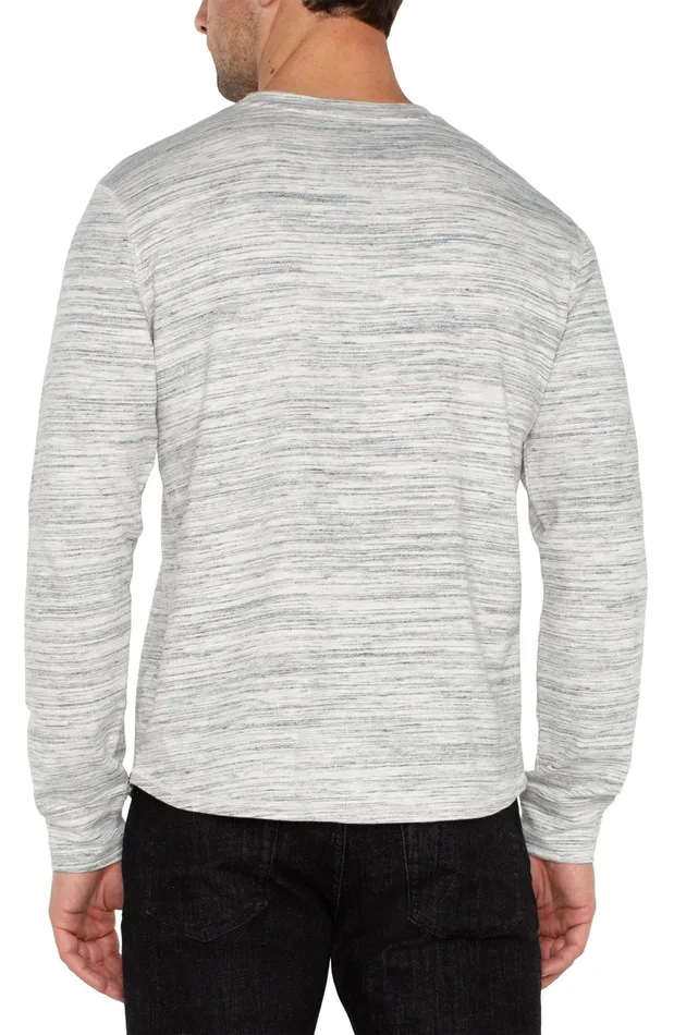 Mens Liverpool Los Angeles Shirts LONG SLEEVE CREW NECK Grey White Multi
