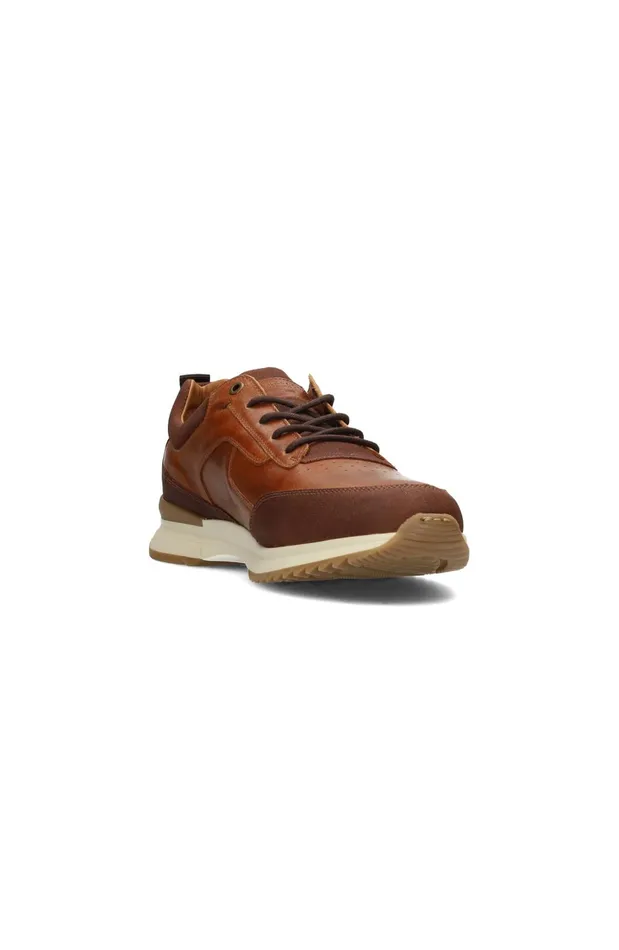Mens Liverpool Los Angeles Sneakers BENNET LEATHER TEXTURED SNEAKER Cognac