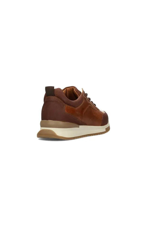 Mens Liverpool Los Angeles Sneakers BENNET LEATHER TEXTURED SNEAKER Cognac