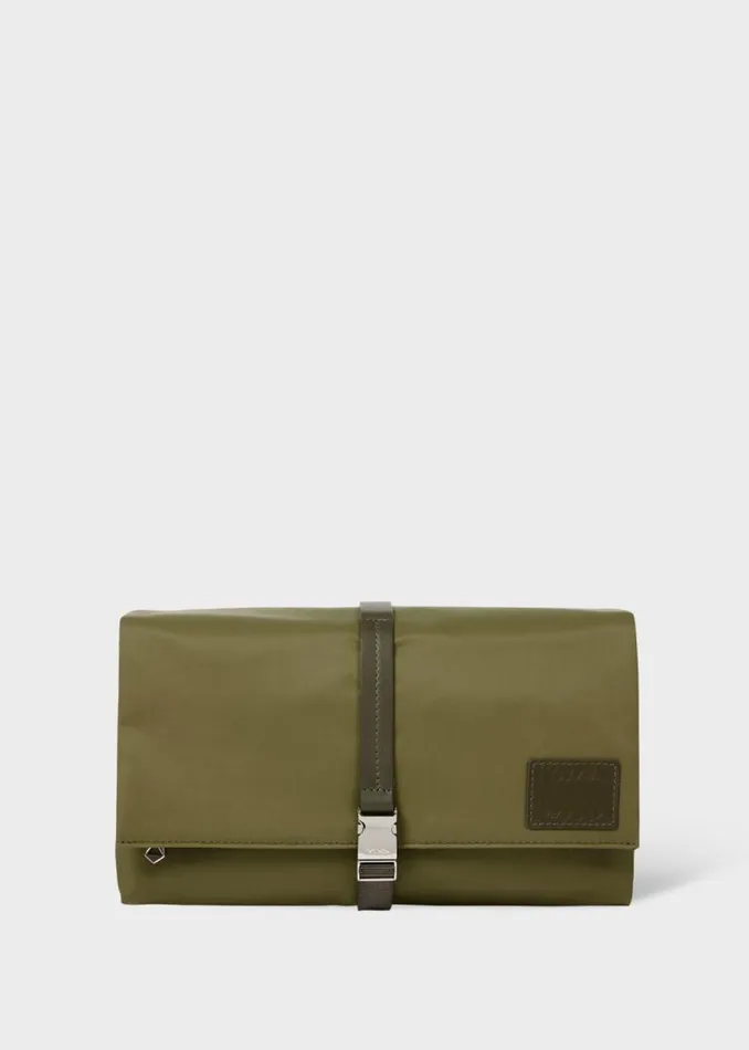 Mens Paul Smith Bags Khaki Fold Out Wash Bag