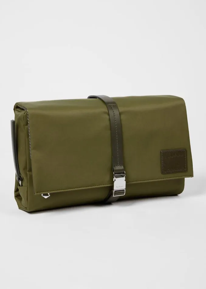 Mens Paul Smith Bags Khaki Fold Out Wash Bag Mens Paul Smith Bags Khaki Fold Out Wash Bag