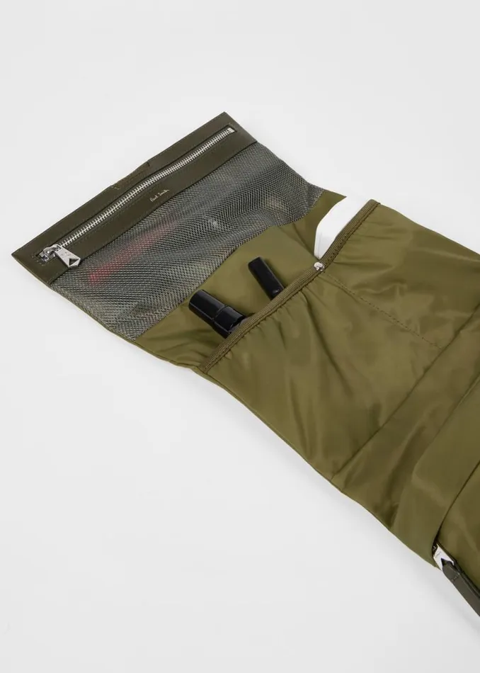 Mens Paul Smith Bags Khaki Fold Out Wash Bag Mens Paul Smith Bags Khaki Fold Out Wash Bag