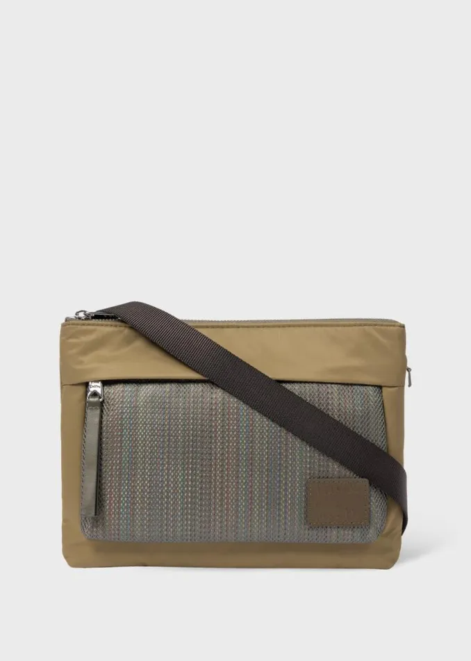 Mens Paul Smith Bags Khaki Nylon CrossBody Bag