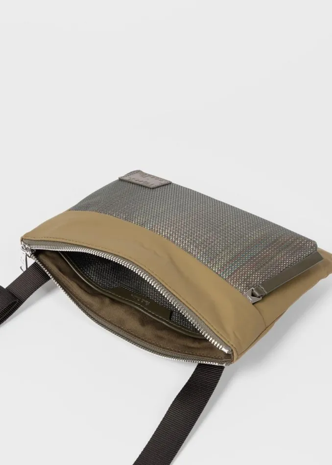 Mens Paul Smith Bags Khaki Nylon CrossBody Bag Mens Paul Smith Bags Khaki Nylon CrossBody Bag