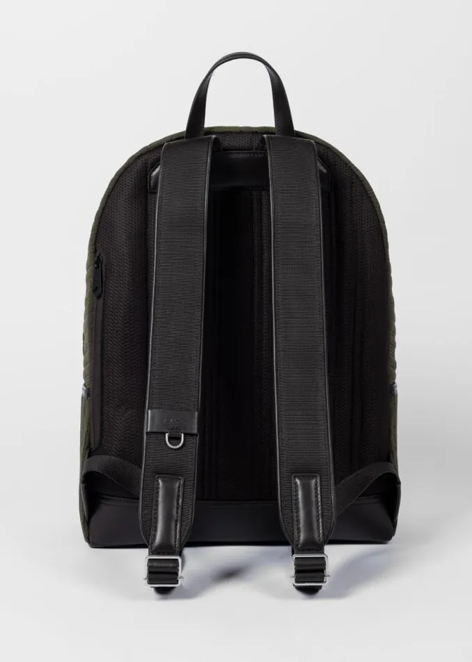 Mens Paul Smith Bags Khaki Quilted Backpack