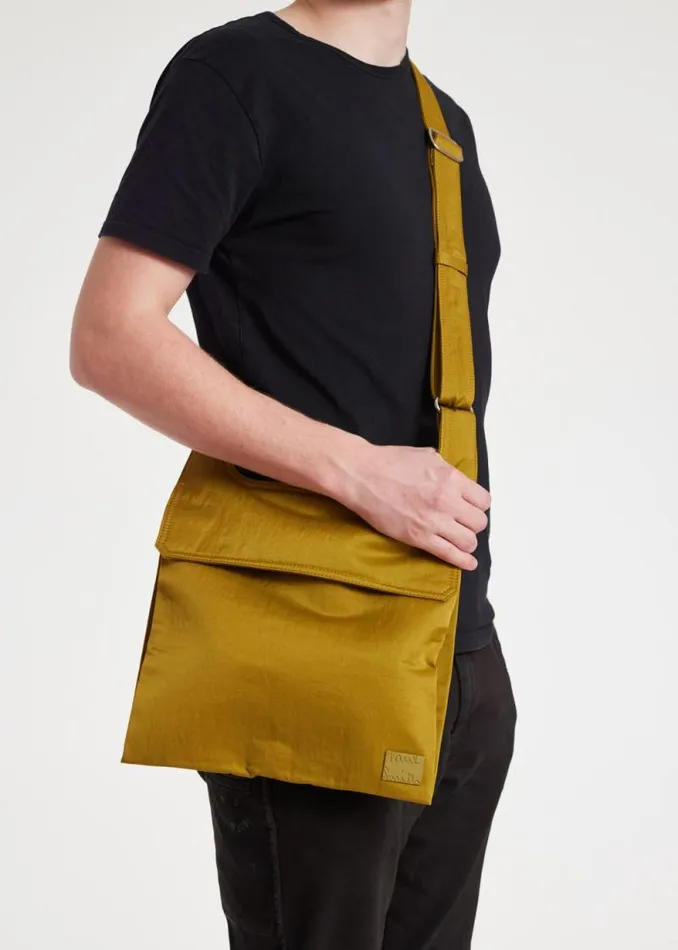 Mens Paul Smith Bags Mustard CrossBody Satchel Bag Mens Paul Smith Bags Mustard CrossBody Satchel Bag