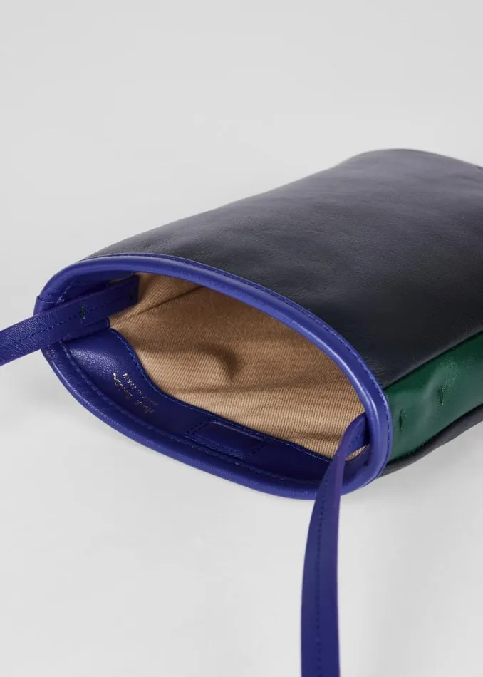 Mens Paul Smith Bags Navy ColourBlock Leather Pouch Bag Mens Paul Smith Bags Navy ColourBlock Leather Pouch Bag