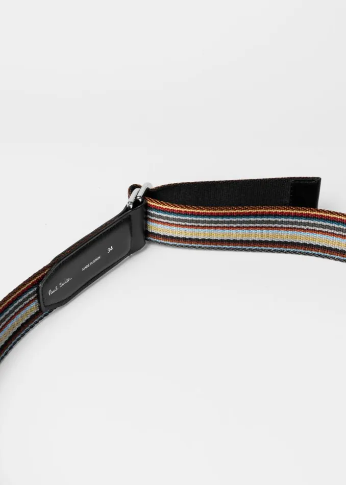 Mens Paul Smith Belts 039Signature Stripe039 Jacquard Belt Mens Paul Smith Belts 039Signature Stripe039 Jacquard Belt