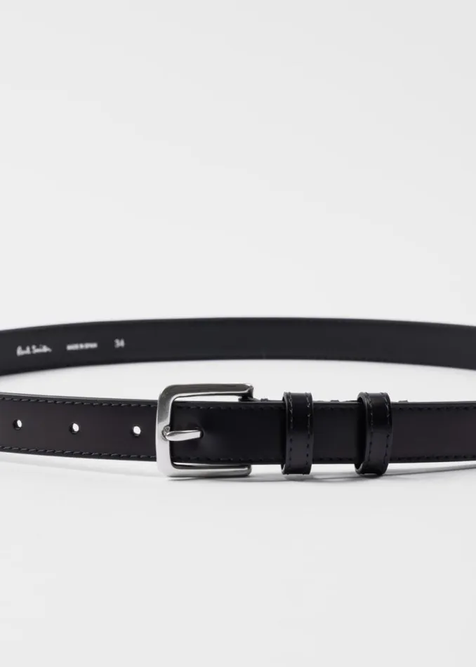 Mens Paul Smith Belts Gradient Dark Purple And Black Leather Silver Tip Belt Mens Paul Smith Belts Gradient Dark Purple And Black Leather Silver Tip Belt