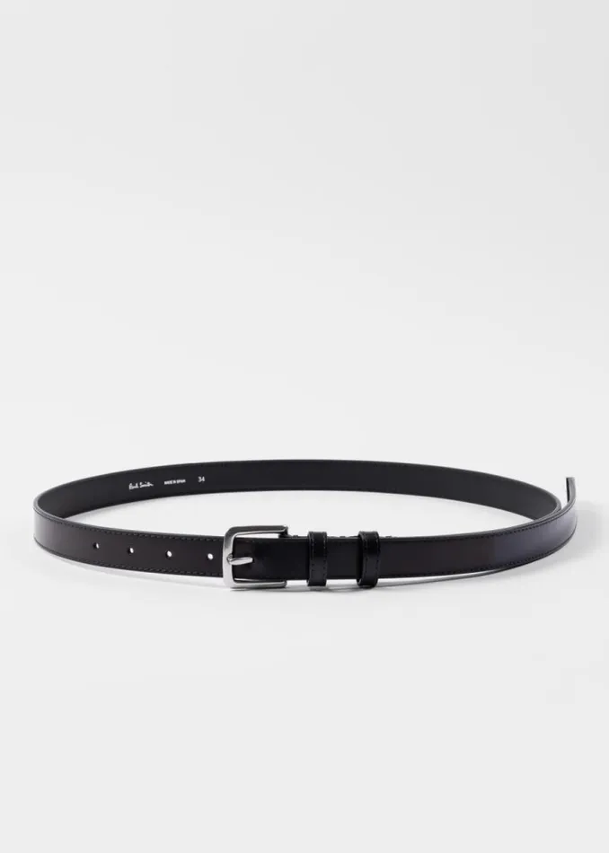 Mens Paul Smith Belts Gradient Dark Purple And Black Leather Silver Tip Belt Mens Paul Smith Belts Gradient Dark Purple And Black Leather Silver Tip Belt