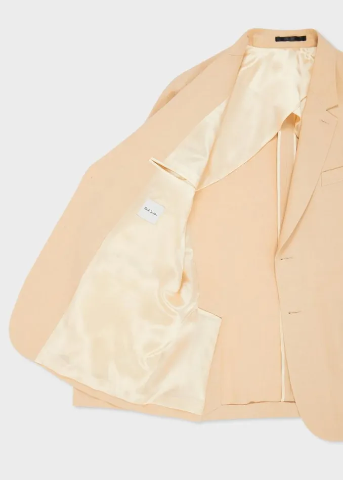 Mens Paul Smith Blazers Beige Linen BuggyLined Blazer