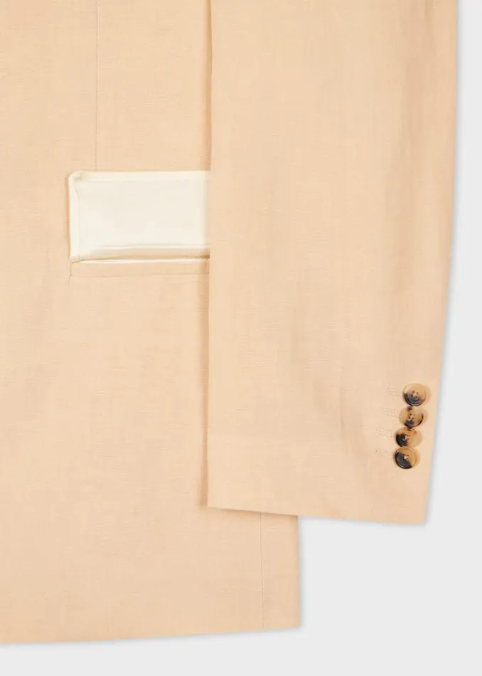 Mens Paul Smith Blazers Beige Linen BuggyLined Blazer