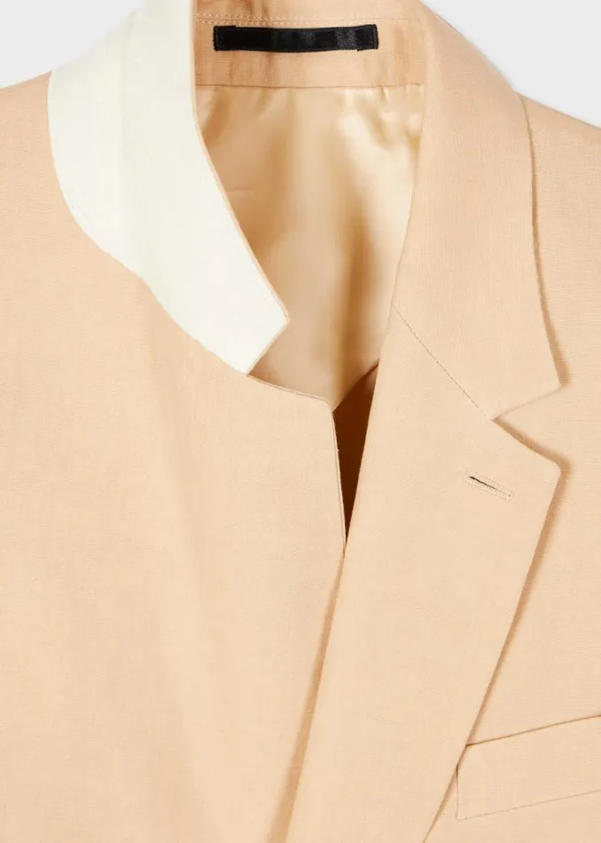 Mens Paul Smith Blazers Beige Linen BuggyLined Blazer