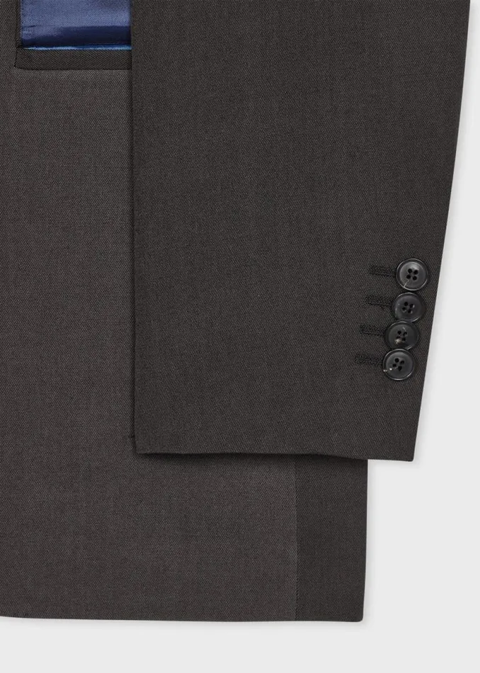 Mens Paul Smith Blazers Charcoal 039Thistleberry039 Print Wool Blazer
