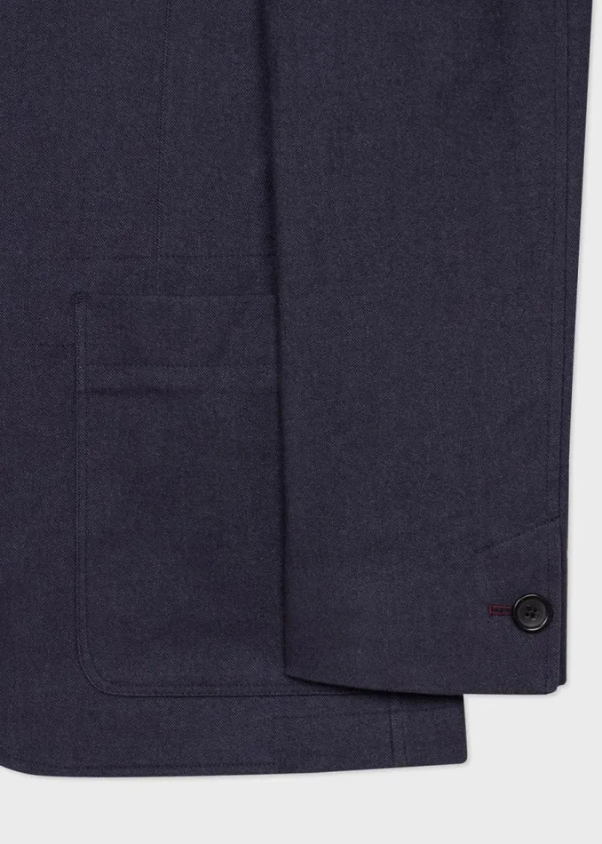 Mens Paul Smith Blazers Navy Brushed Twill Two Button Blazer Mens Paul Smith Blazers Navy Brushed Twill Two Button Blazer