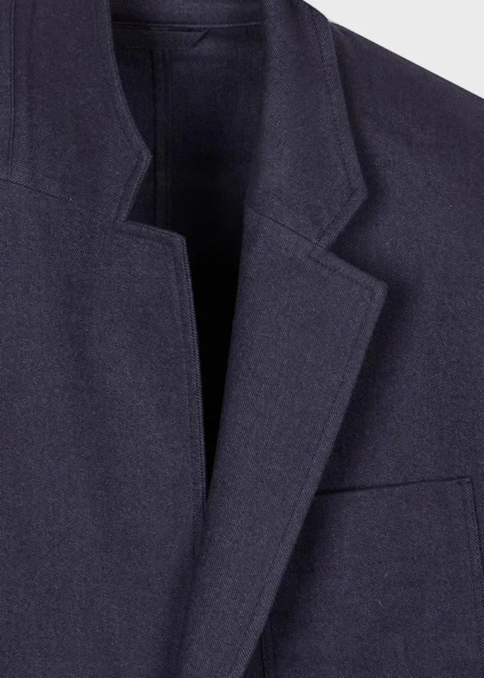 Mens Paul Smith Blazers Navy Brushed Twill Two Button Blazer Mens Paul Smith Blazers Navy Brushed Twill Two Button Blazer