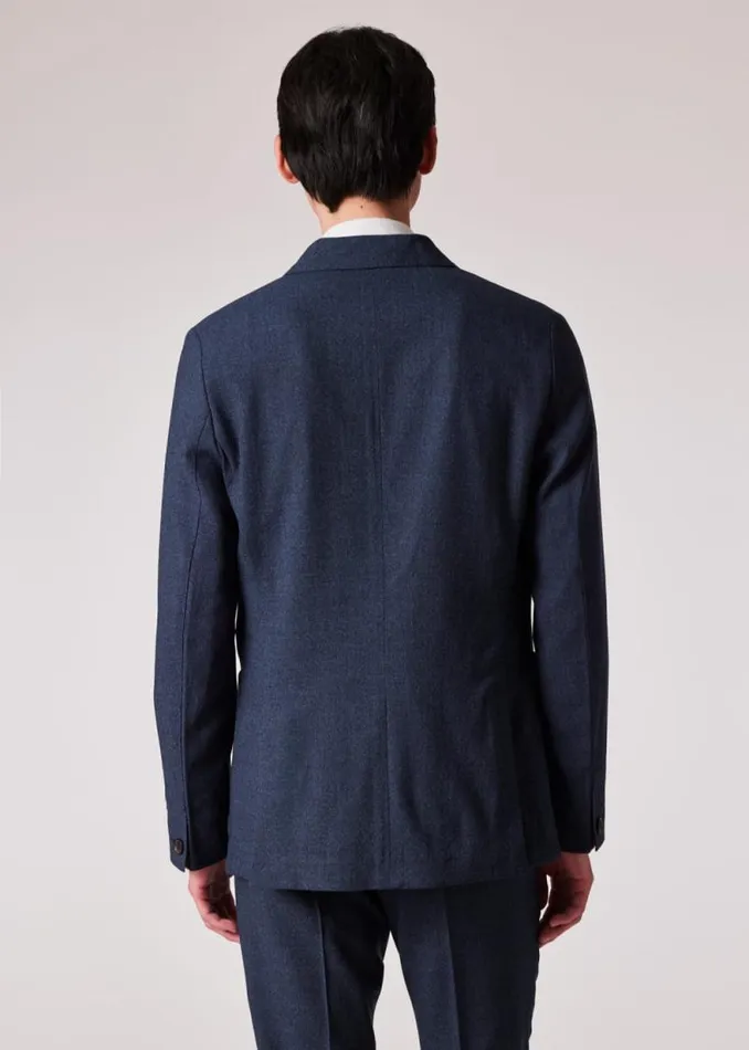 Mens Paul Smith Blazers Slate Blue Marl TwoPly Hopsack ThreeButton Blazer Mens Paul Smith Blazers Slate Blue Marl TwoPly Hopsack ThreeButton Blazer