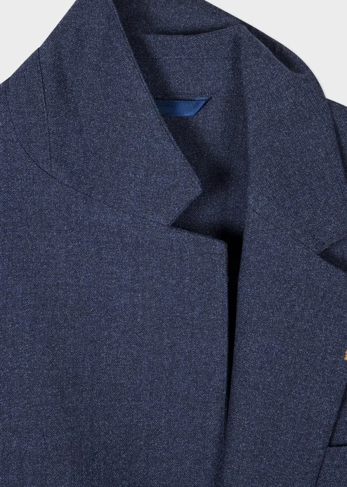 Mens Paul Smith Blazers Slate Blue Marl TwoPly Hopsack ThreeButton Blazer Mens Paul Smith Blazers Slate Blue Marl TwoPly Hopsack ThreeButton Blazer