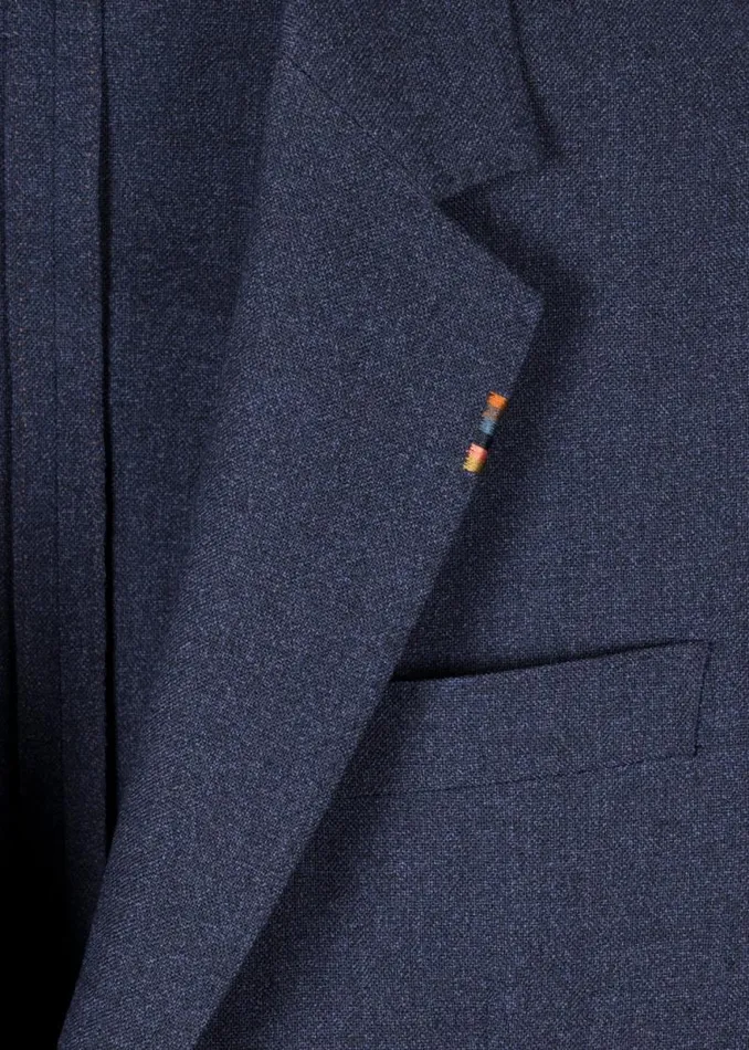 Mens Paul Smith Blazers Slate Blue Marl TwoPly Hopsack ThreeButton Blazer Mens Paul Smith Blazers Slate Blue Marl TwoPly Hopsack ThreeButton Blazer