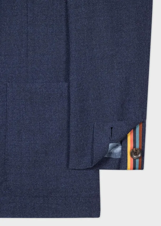 Mens Paul Smith Blazers Slate Blue Marl TwoPly Hopsack ThreeButton Blazer Mens Paul Smith Blazers Slate Blue Marl TwoPly Hopsack ThreeButton Blazer