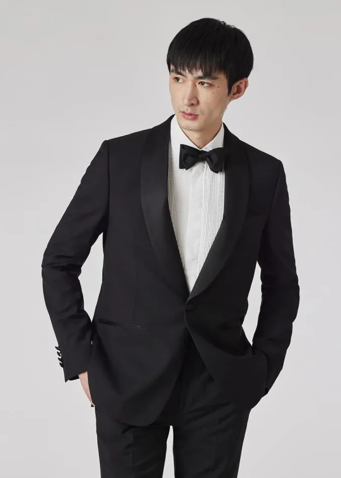Mens Paul Smith Blazers SlimFit Black WoolMohair Evening Blazer