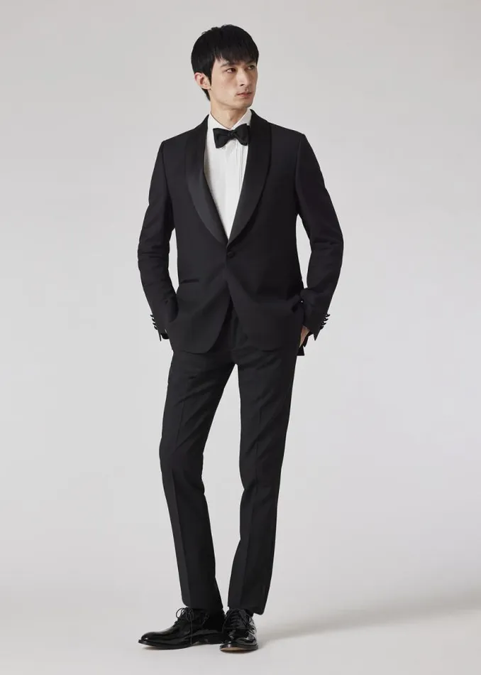 Mens Paul Smith Blazers SlimFit Black WoolMohair Evening Blazer