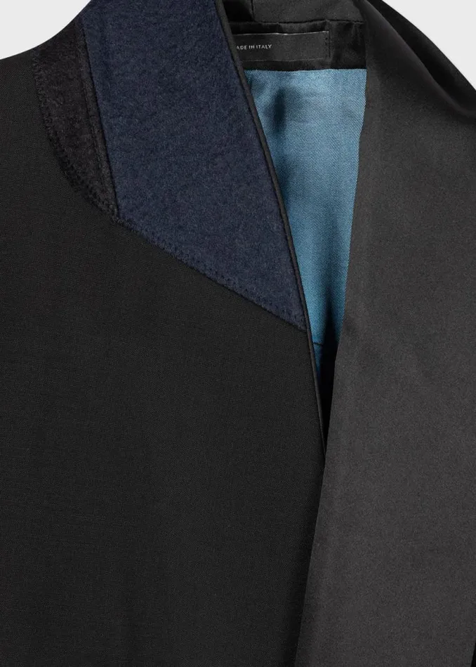 Mens Paul Smith Blazers SlimFit Black WoolMohair Evening Blazer
