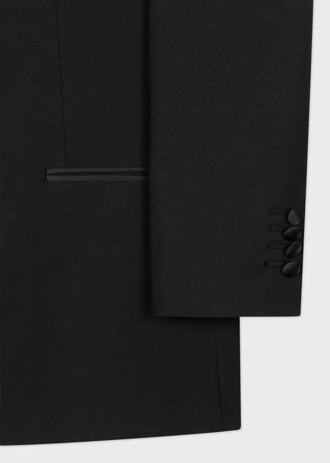 Mens Paul Smith Blazers SlimFit Black WoolMohair Evening Blazer