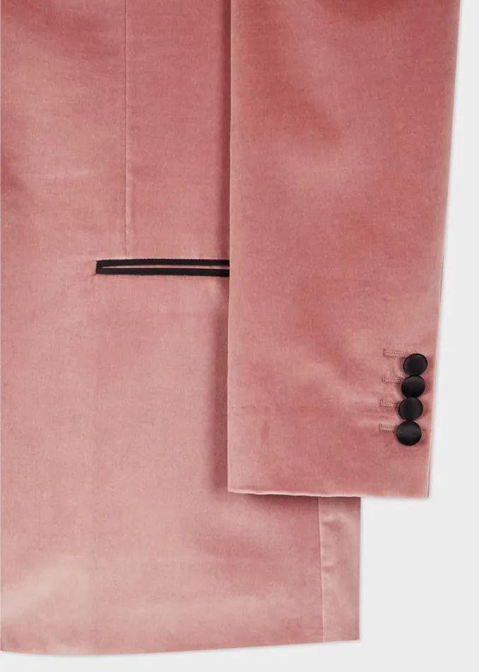 Mens Paul Smith Blazers TailoredFit Dusty Pink Velvet Evening Blazer Mens Paul Smith Blazers TailoredFit Dusty Pink Velvet Evening Blazer