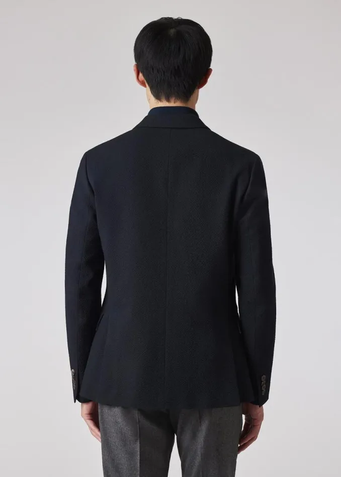 Mens Paul Smith Blazers TailoredFit Navy Wool And CottonBlend Blazer Mens Paul Smith Blazers TailoredFit Navy Wool And CottonBlend Blazer