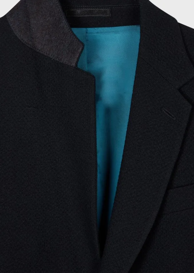 Mens Paul Smith Blazers TailoredFit Navy Wool And CottonBlend Blazer Mens Paul Smith Blazers TailoredFit Navy Wool And CottonBlend Blazer