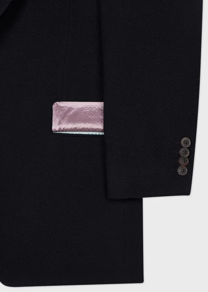 Mens Paul Smith Blazers TailoredFit Navy Wool And CottonBlend Blazer Mens Paul Smith Blazers TailoredFit Navy Wool And CottonBlend Blazer