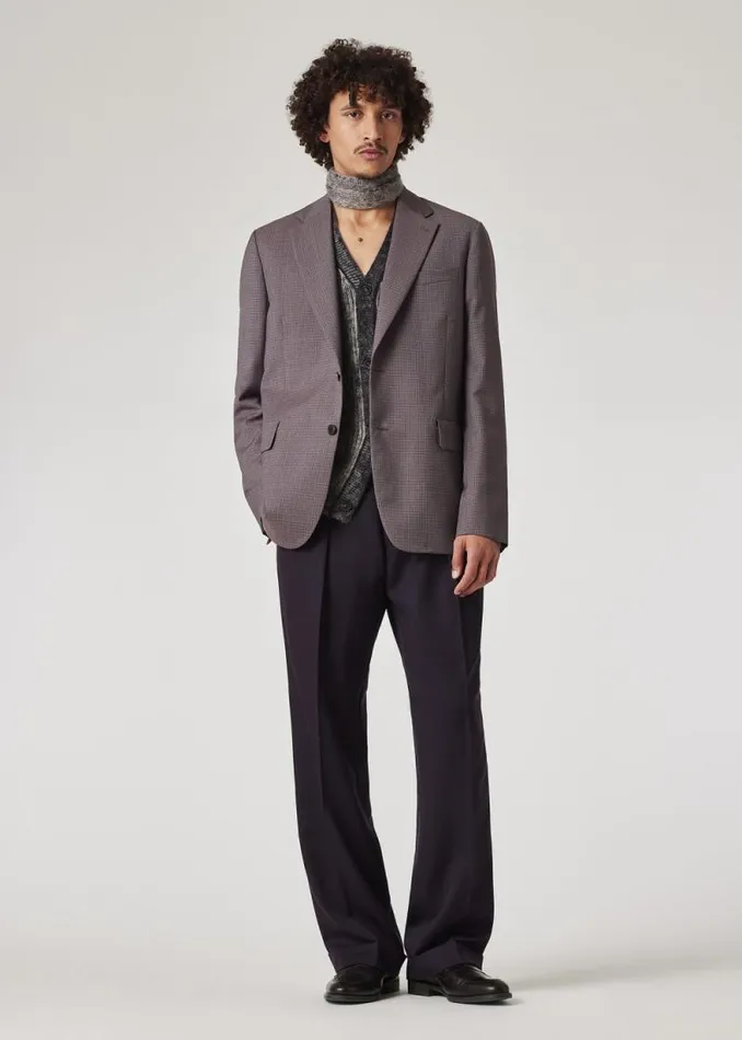 Mens Paul Smith Blazers The Brierley 8211 Lavender Check Wool Blazer Mens Paul Smith Blazers The Brierley 8211 Lavender Check Wool Blazer