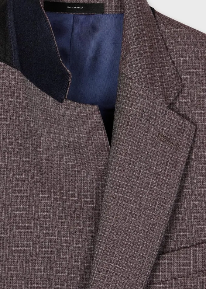 Mens Paul Smith Blazers The Brierley 8211 Lavender Check Wool Blazer Mens Paul Smith Blazers The Brierley 8211 Lavender Check Wool Blazer