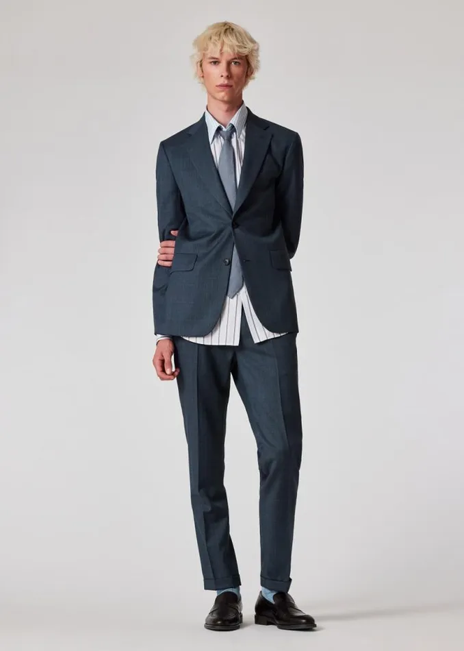 Mens Paul Smith Blazers The Brierley 8211 Petrol Blue Check Wool Blazer Mens Paul Smith Blazers The Brierley 8211 Petrol Blue Check Wool Blazer