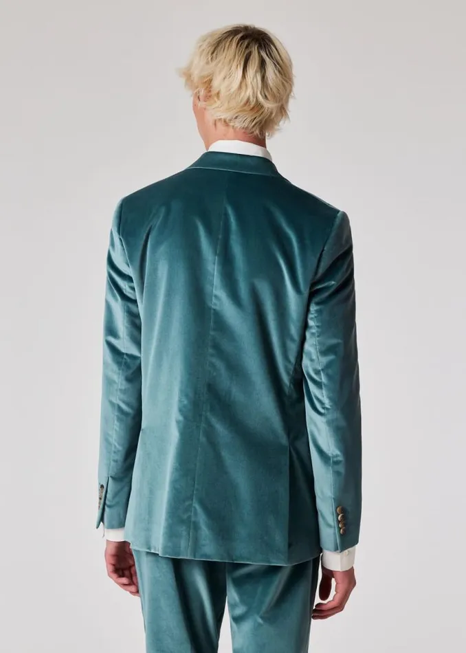Mens Paul Smith Blazers The Brierley 8211 Teal Blue Velvet Blazer Mens Paul Smith Blazers The Brierley 8211 Teal Blue Velvet Blazer