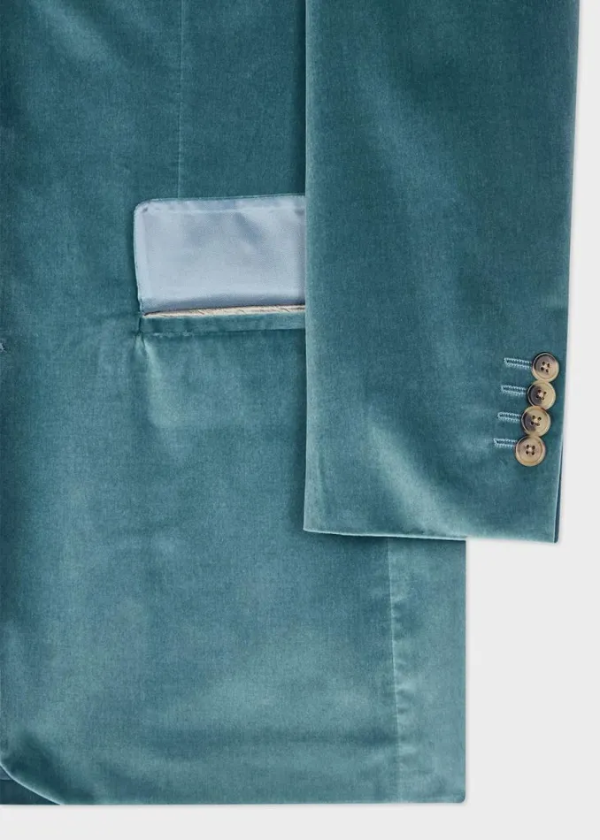 Mens Paul Smith Blazers The Brierley 8211 Teal Blue Velvet Blazer Mens Paul Smith Blazers The Brierley 8211 Teal Blue Velvet Blazer
