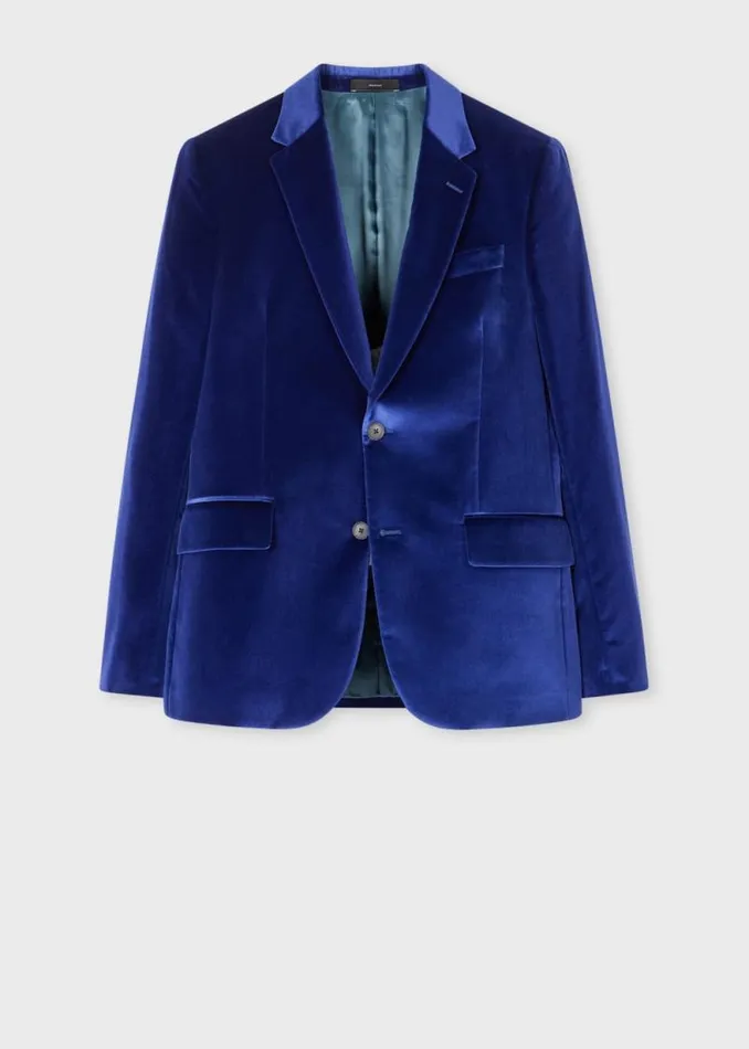 Mens Paul Smith Blazers The Soho 8211 TailoredFit Indigo Velvet Blazer