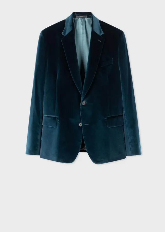 Mens Paul Smith Blazers The Soho 8211 TailoredFit Navy Velvet Blazer