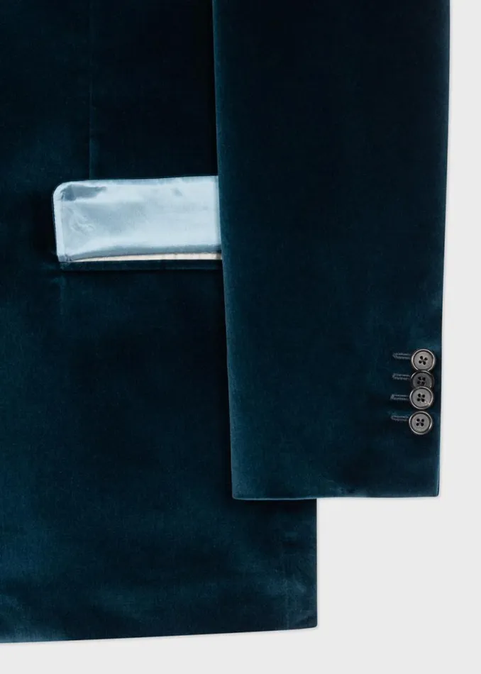 Mens Paul Smith Blazers The Soho 8211 TailoredFit Navy Velvet Blazer
