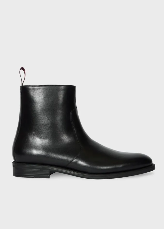 Mens Paul Smith Boots Black Leather 039Fintry039 Boots