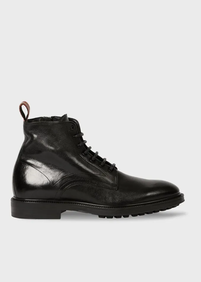 Mens Paul Smith Boots Black Leather 039Sparrow039 Boots