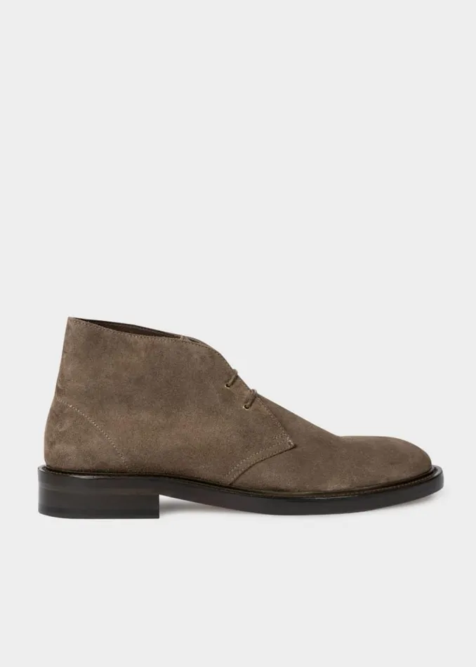 Mens Paul Smith Boots Khaki Suede 039Kew039 Boots