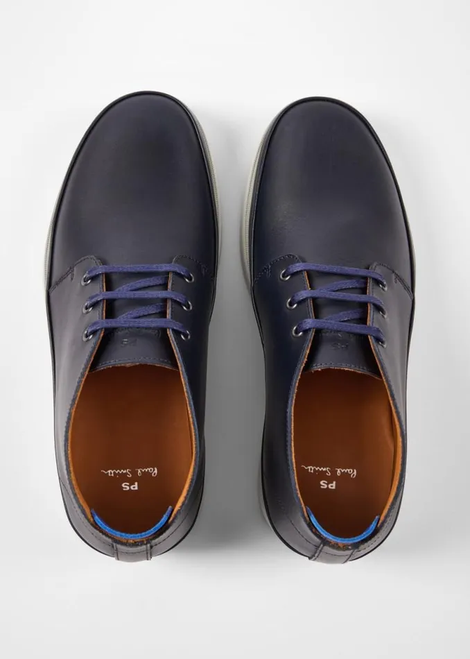 Mens Paul Smith Boots Navy Leather 039Crane039 Chukka Boots Mens Paul Smith Boots Navy Leather 039Crane039 Chukka Boots