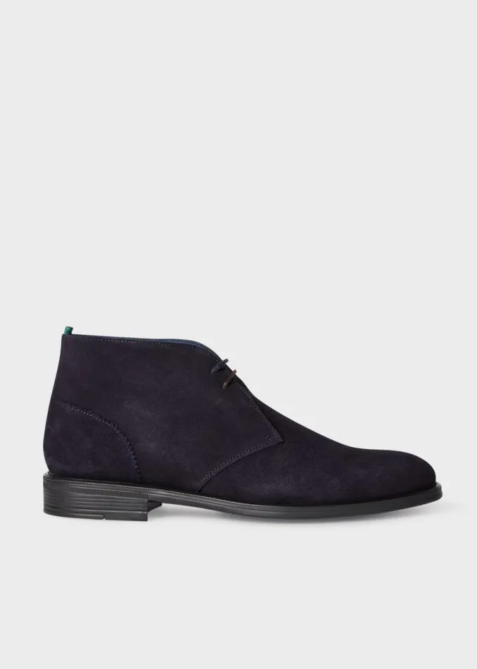 Mens Paul Smith Boots Navy Suede 039Drummond039 Suede Boots