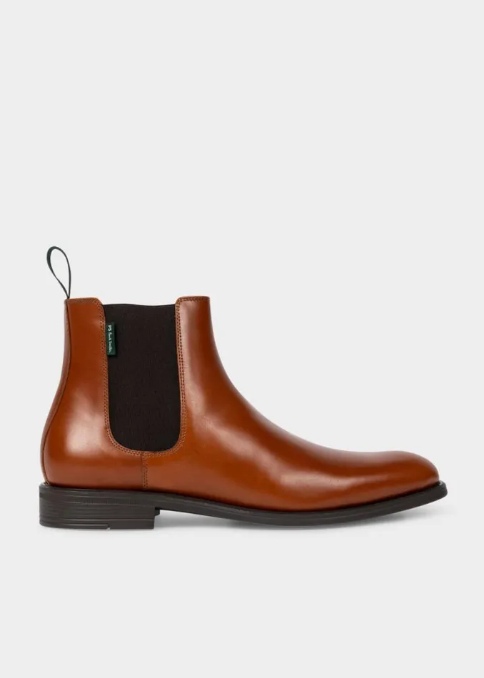 Mens Paul Smith Boots Tan Leather 039Cedric039 Boots