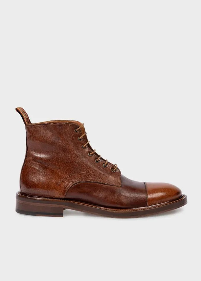 Mens Paul Smith Boots Tan Leather 039Newland039 Boots