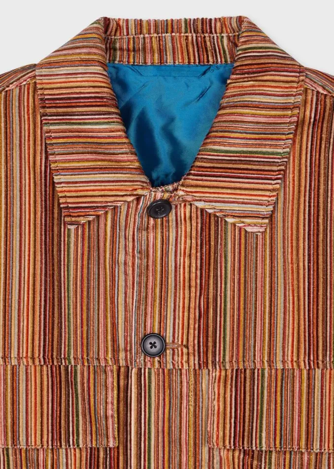 Mens Paul Smith Coats and Jackets 039Signature Stripe039 Corduroy Overshirt Mens Paul Smith Coats and Jackets 039Signature Stripe039 Corduroy Overshirt