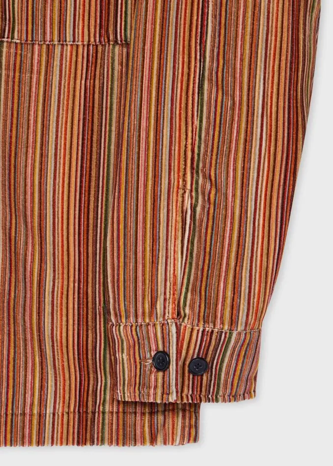 Mens Paul Smith Coats and Jackets 039Signature Stripe039 Corduroy Overshirt Mens Paul Smith Coats and Jackets 039Signature Stripe039 Corduroy Overshirt