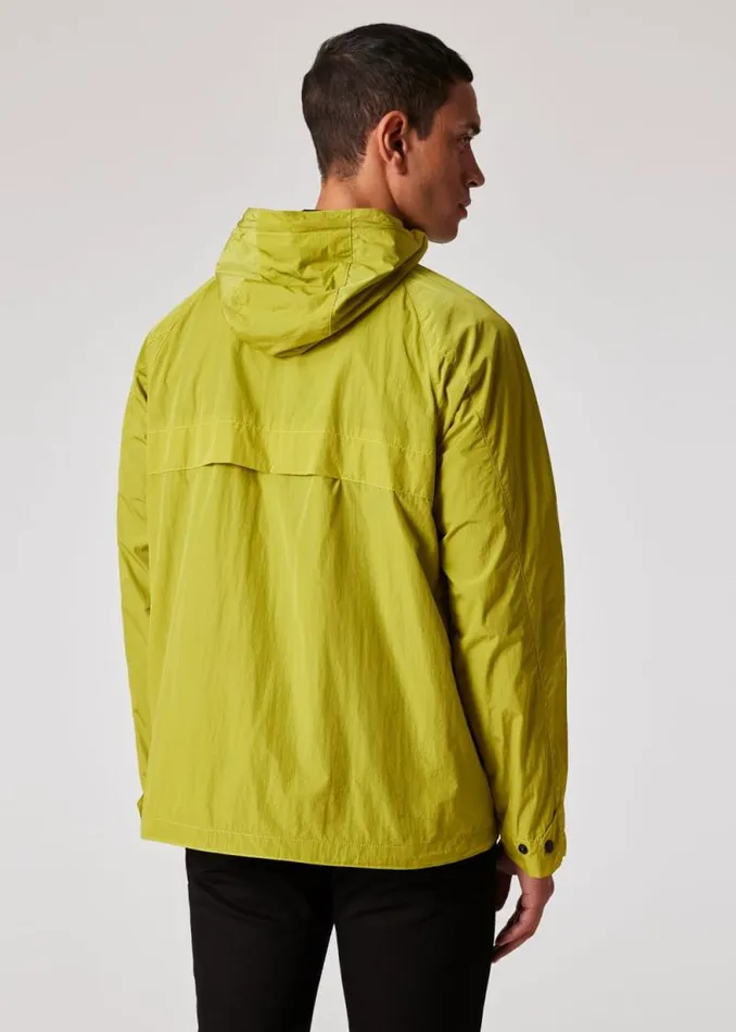 Mens Paul Smith Coats and Jackets Acid Yellow Recycled Nylon Hooded Jacket